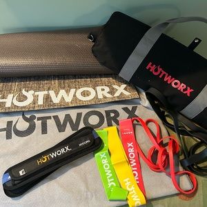 HOTWORX exercise bundle!!! Mat, towel, bands, carrying case!!